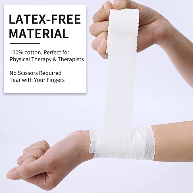 Kinesiology Tape Classic 2.5/5 cm x 5 m, Physio Tape, Finger, Climbing Basketball Ice Hockey Tape Elastic, Waterproof, Skin-Friendly (500 x 5 x 0.1 cm, White)