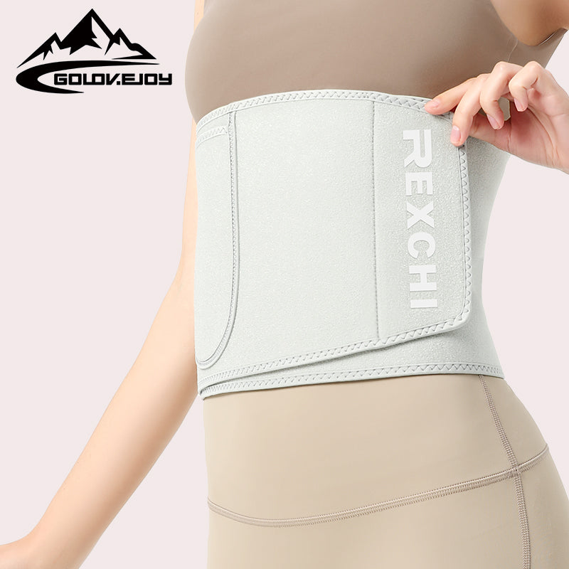 Waist Trainer for Men and Women, Easy to Clean Slimming Belt, Sweat Belt, Fitness Belt, Adjustable Sauna Belt, Slimming Waist Trimmer in The Gym with Phone Holder