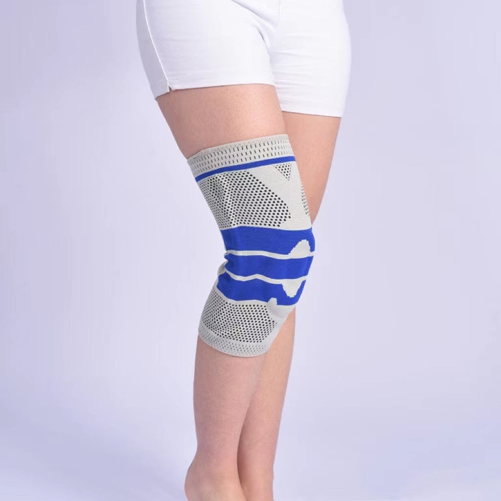 Wholesale sports knee sleeve cover anti-collision patella protection knitted elastic sports knee support brace