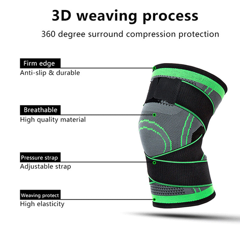 1PCS Adjustable Pressurized Knee Brace Bandage, Knee Compression Sleeve Support for Men and Women, Knee Pads for Running,Cycling,Basketabll,Sports Knee Protector