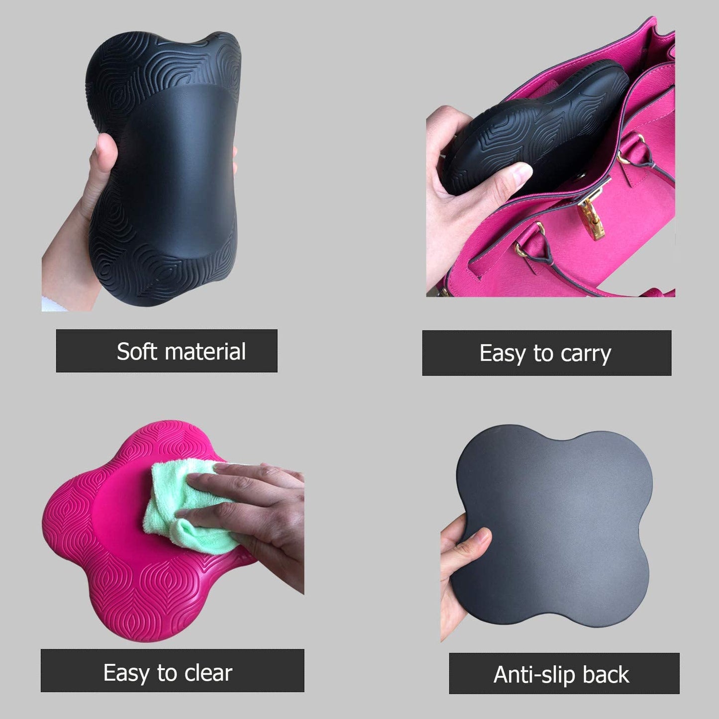 Yoga Bolster Knee Pads, Non-Slip Yoga Cushion, Knee Pads, Environmentally Friendly Yoga Knee Pad for Minimises and Supports Knees, Wrists and Elbows