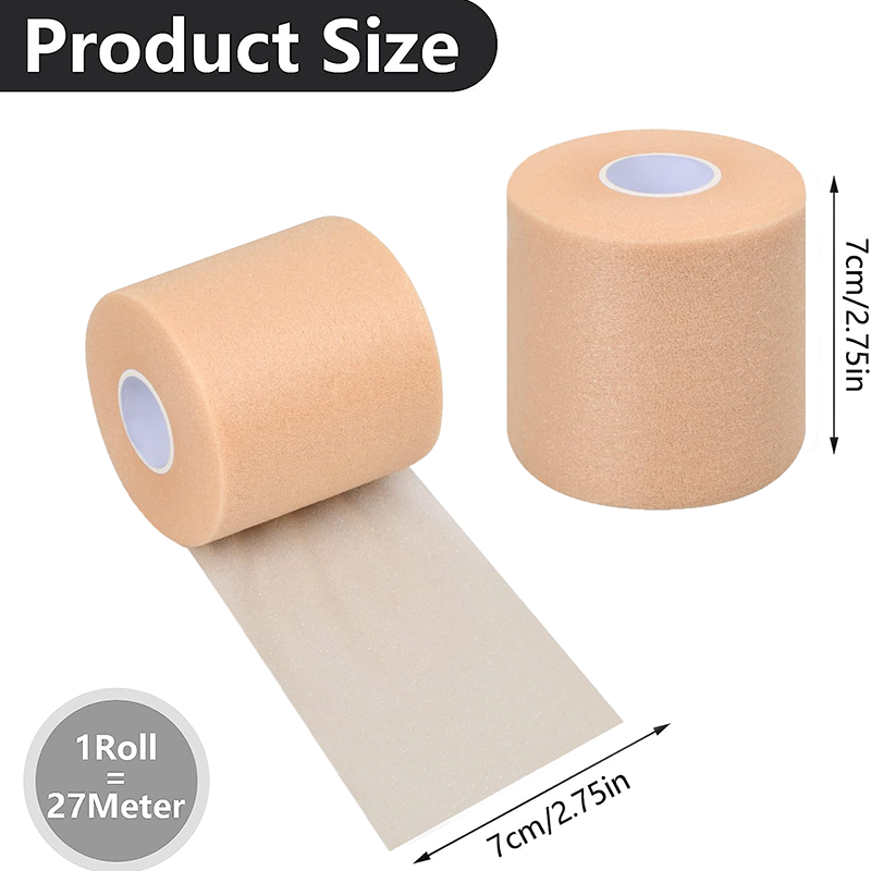 Athletic Foam Tape Sports Foam Tape Pre Wrap Tape Sports Sports Kinesio Tape Elastic Tape Sport Underwrap Tape for Wrists Elbow Knee Knotted Leg